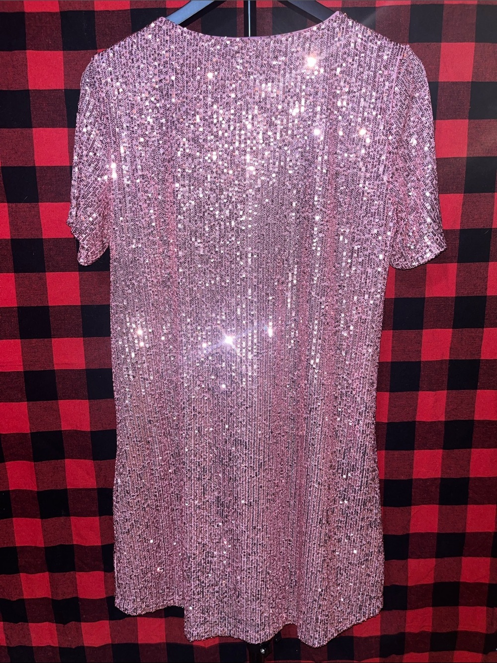 Betsey Johnson Pink Sequin Shift Dress - Picture 2 of 2